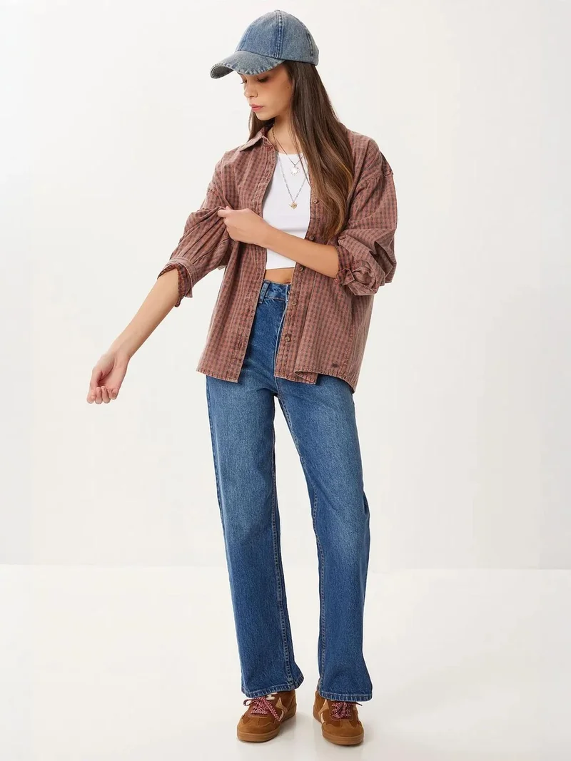السعادة في إسطنبول ISTANBUL High Waist Straight Leg Denim Jeans
